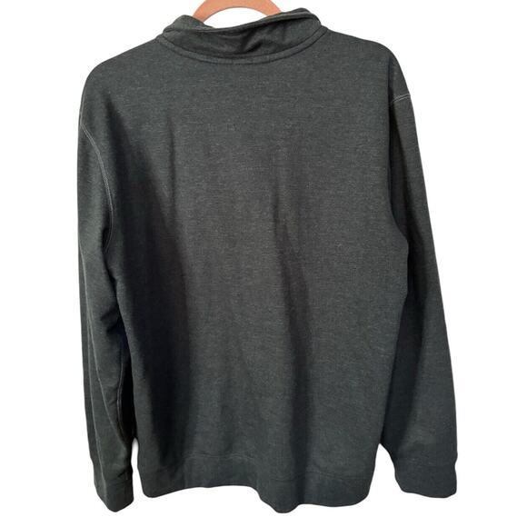 Eddie Bauer Pullover Men's Medium Long Sleeve Sweater Casual 1/4 Zip Gray Winter - Picture 2 of 6